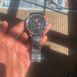 Others Follow Black and Silver Men's Watch